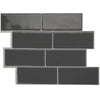 Smart Tiles Peel and Stick 4-Sheet 12 x 9 Backsplash - Metro Grigio