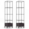 Costway 2 Pcs 67" Planter Raised Garden Bed With Planter Box &trellis Adjustable Height