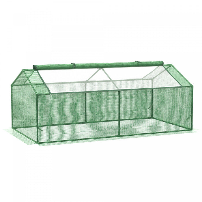 Outsunny 71\" X 36\" X 28\" Mini Greenhouse, Portable Garden Hot House For Plants With Large Roll-up Zi