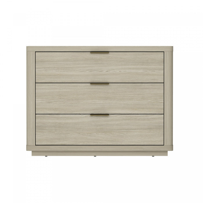 Evelyn Modern 32\" Nightstand in Natural (3-Drawer) 