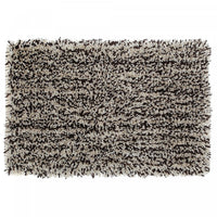 Microfibre Shaggy Bathmat Brown/Beige 20 x 32