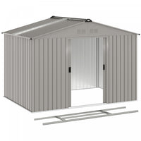 Outsunny 9' x 6' Garden Storage Shed w/ Steel Foundation Kit