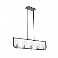 Cheshire Black & Nickel 5-Light Island Light