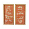 Framed Etched Wall Plaque Harvest/thanksgiving - Set of 2 Wall Decor