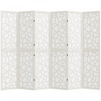 HOMCOM 6 Panel Room Divider, 5.6 FT Lightweight Privacy Screen, White