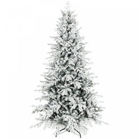 HOMCOM 7ft Christmas Tree, Full Flocked Pine Tree, Easy Assembly
