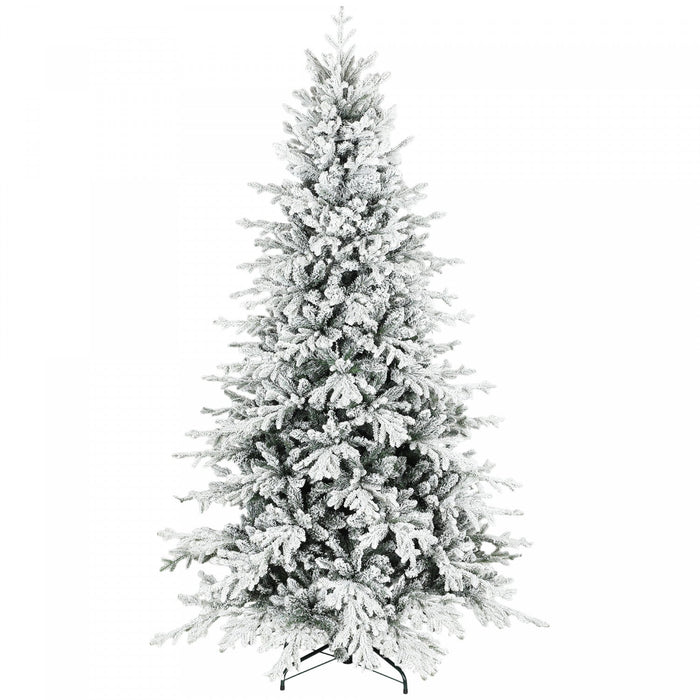 HOMCOM 7ft Christmas Tree, Full Flocked Pine Tree, Easy Assembly