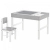 Qaba Lego Table With Storage For Kids, Multi-usage Kids Table And Chair Set With Building Blocks Des