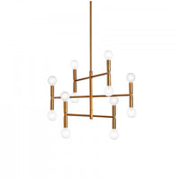 Dainolite Ava 12 Light Chandelier Small Vintage Bronze Finish Lamp
