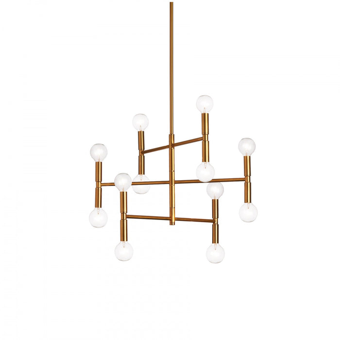 Dainolite Ava 12 Light Chandelier Small Vintage Bronze Finish Lamp