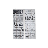 Wood 'Regles Au Chalet' Wall Sign - Set of 2