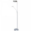 Dainolite Mother & Son LED Floor Lamp Satin Chrome/Polished Chrome Finish