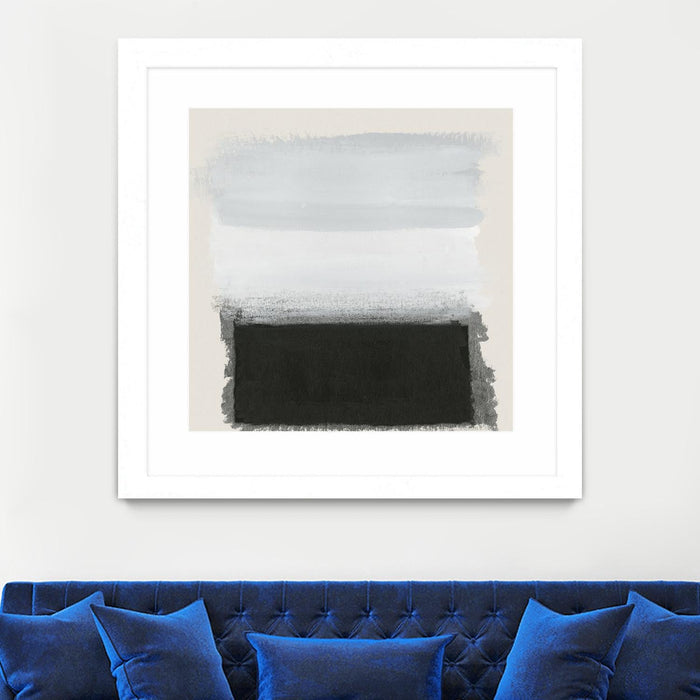\"Star Night Interlude\" Matted and Framed White 30x30 Wall Art