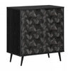 Oxford 2-Door Storage Cabinet - Black Oak & Dark Grey