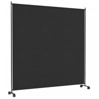 Outsunny Room Divider With Wheels, 6ft Rolling Privacy Screen, Black