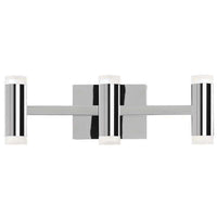 Dainolite Wilson Vanity Light 33w LED Polished Chrome Frosted Acrylic Diffuser Lamp