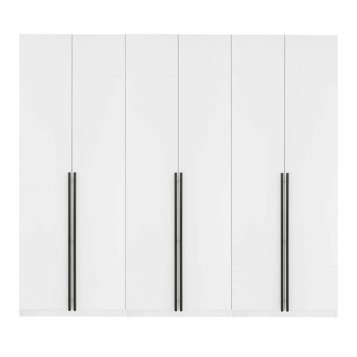 Lee Modern 32\" Wardrobe Closet in White - Set of 3 Armoire 