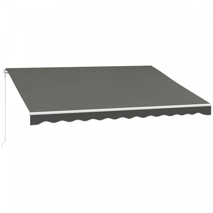 Outsunny 10' X 13' Electric Retractable Awning W/ Remote Controller, Gray