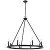 Dainolite Colby 8 Light Chandelier Matte Black Lamp