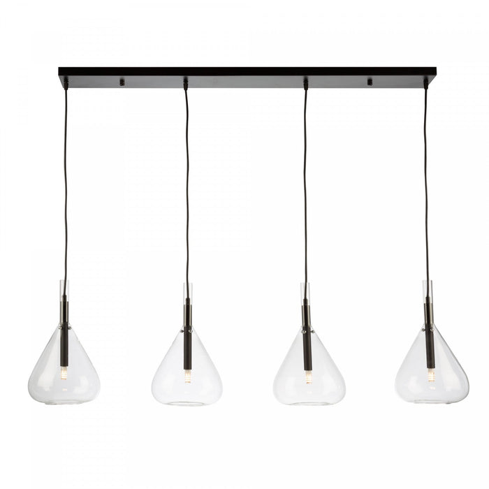 Conic 4-Light Black Ceiling Light