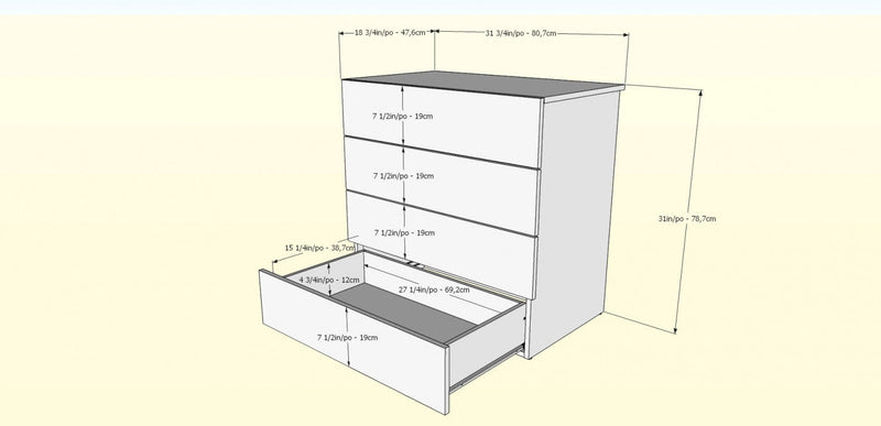 Nordika 4-Drawer Chest - Natural Maple 
