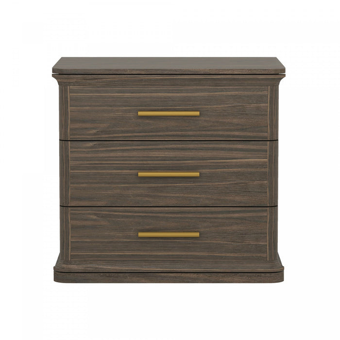 Clifford Traditional Nightstand in Walnut (3-Drawer) 