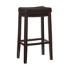 Claridge Faux Leather Backless Barstool - Browm