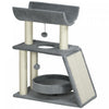 Pawhut Cat Tree, Small Cat Tower With Perch, Sisal Scratching Posts, Scratch Pad, Bed, Hanging Balls