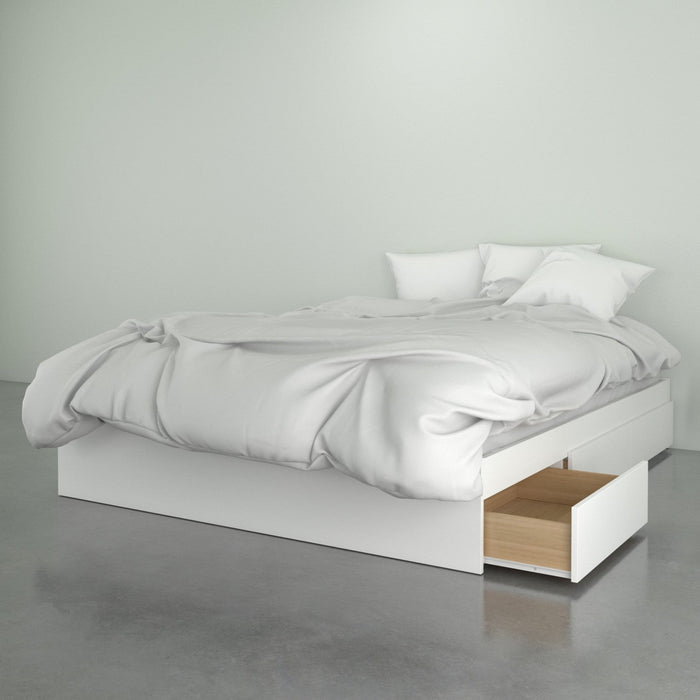 Nordika Queen Platform Bed - White 