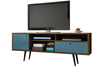 Manhattan Comfort Liberty 70.86\" Mid-Century Modern TV Stand with 4 Shelving Spaces & 1 Drawer - Rus