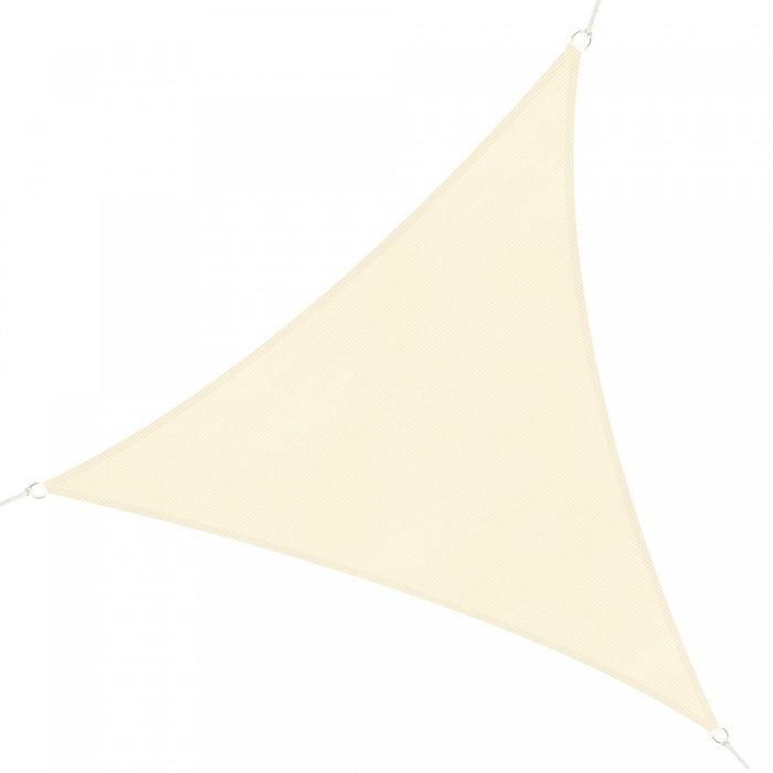 Outsunny Triangle 10' X 10' X 10' Outdoor Sun Shade Sail For Patio, Cream