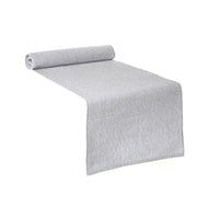 Chambray Ribbed Table Runner Light Grey - Set of 2