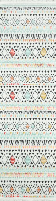 Kaia Contemporary 2'3\" x Runner Rug in Multi Indoor Area Rug 
