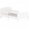 Qaba Toddler Bed Frame with Safety Side Rails for Girls and Boys, Bedroom Furniture, White