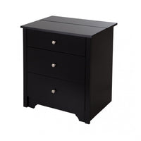 Vito Nightstand With Charging Station And Drawers - Pure Black