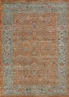 Hailey Traditional 7'10\" x 10'6\" Area Rug in Orange Indoor Area Rug 