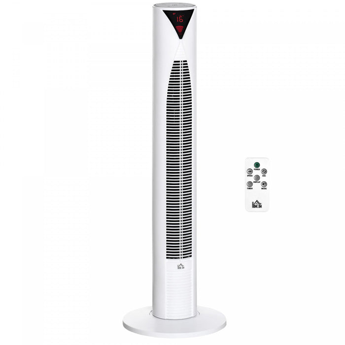Homcom 38\" Tower Fan With 4 Wind Modes And 3 Speeds