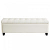 Sophia 48\" Storage Ottoman Bench with Legs End of Bed Bench,Beige  