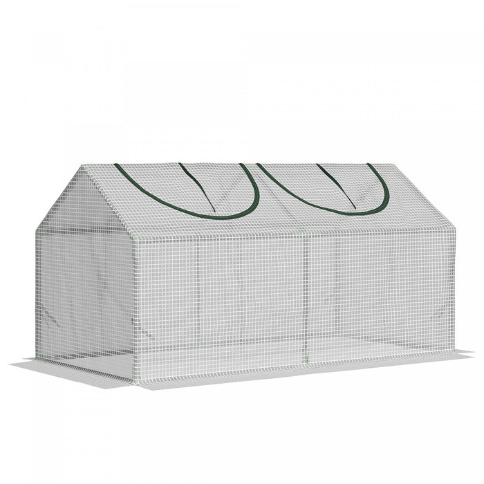 Outsunny 47\" X 24\" X 24\" Portable Mini Tunnel Greenhouse Garden Planting Outdoor Flower Warm House B