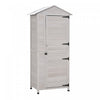 Outsunny 36\" X 25\" X 79\" Outdoor Wooden Garden Shed, 4 Tiers Tool Shed Organizer With 3 Shelves, Han