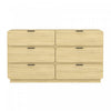 Chrystie Contemporary Modern 60\" Dresser in Natural (6-Drawer) 