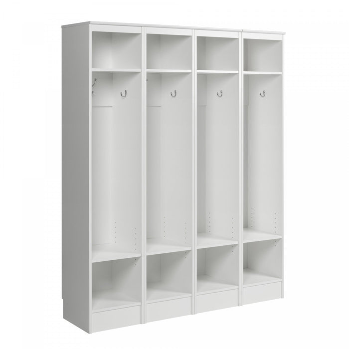 3-hook Narrow Hall Tree - White (set Of 4) 
