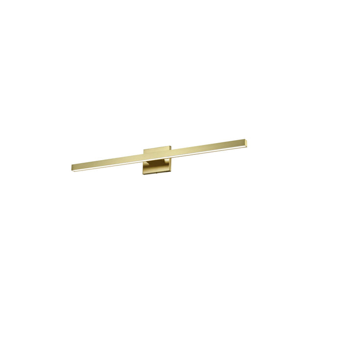 Dainolite Arandel Vanity Light 4\"d 18w LED Aged Brass White Acrylic Diffuser Lamp