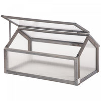 Outsunny Wooden Cold Frame Greenhouse Garden Portable Raised Planter With Openable Top For Indoor, O