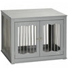 Pawhut Dog Crate Furniture, 32\" Dog Kennel Side End Table With Three Doors, Locks, Dog Cage For Indo