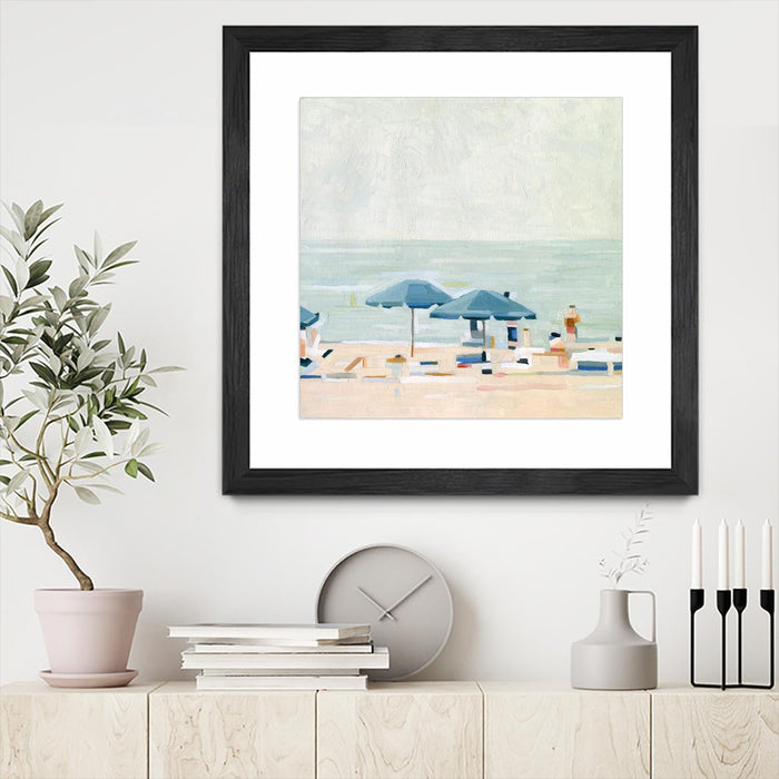 \"If It's The Beaches I\" Matted and Framed Black 30x30 Wall Art