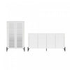 Abbey Modern 2-Piece Buffet and Bookcase in White 