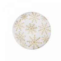Foil Printed Snowflake Cotton Rope Placemat Gold - Set of 12