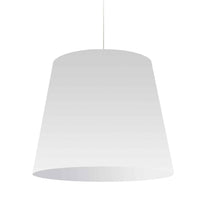 Dainolite Oversized Drum 1 Light Pendant Large White Shade Lamp