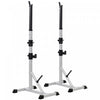 Soozier 2-piece Barbell Rack, 53.5\"-69.3\" Height Adjustable Squat Rack Bench Press Rack, 440lbs Capa